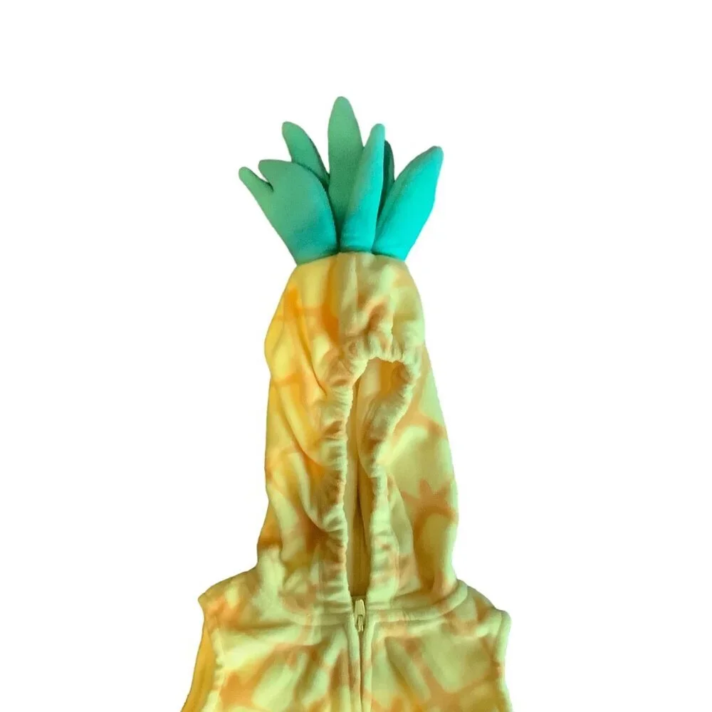 Carters Infant Pineapple‎ Costume 12 Months Soft Plush Hooded Romper Halloween